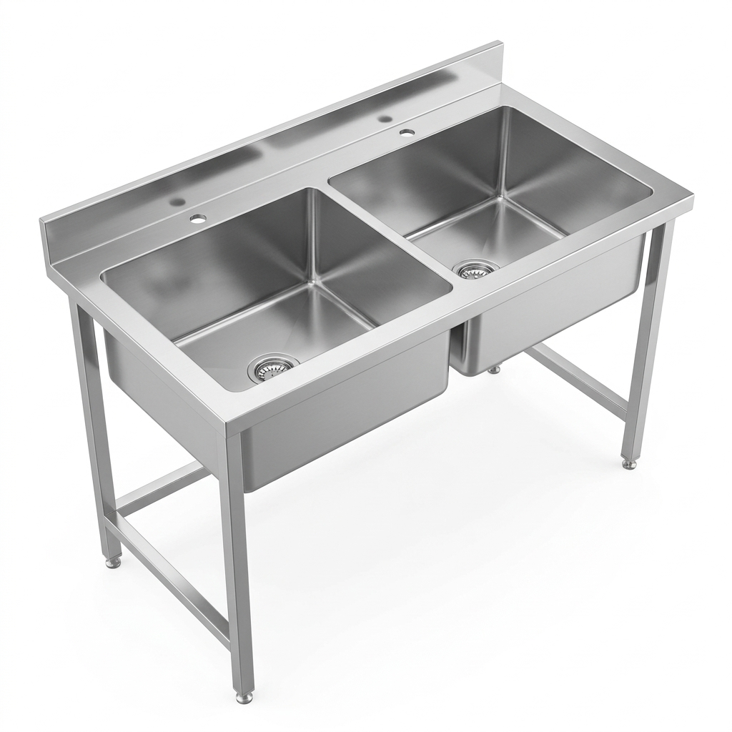 Мойка двойная из нержавейки